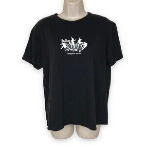 Cirque Du Soleil Beatles Love Black Short Sleeve Crew Neck T Shirt Women Medium